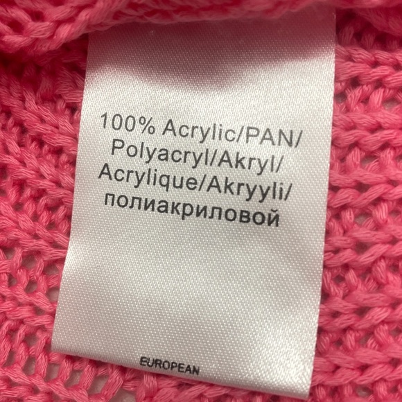 Marbel Pullover Sweater Pink Round Neckline 3/4 Sleeves Chunky Rib Knit Sz XS - Picture 11 of 12